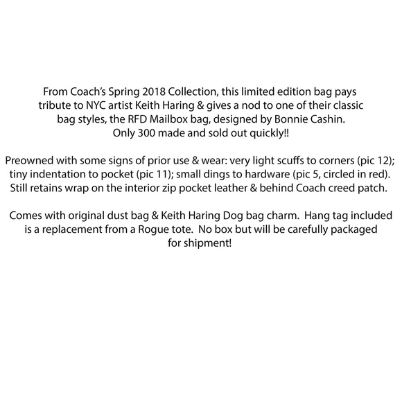 Coach x Keith Haring Mailbox Bag PINK Limited Edition Kisslock Shoulder Bag HTF - Picture 14 of 14